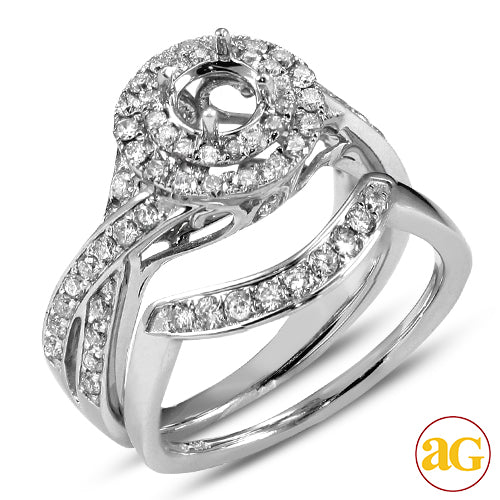 14KW 1.00CTW DIAMOND SEMI MOUNT BRIDAL SET