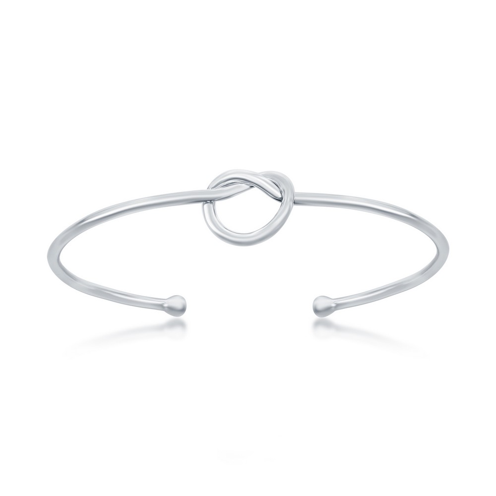 Sterling Silver Love Knot Bangle
