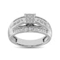 10K White Gold 1/2 Ct.Tw. Diamond Engagement Invisible Ring