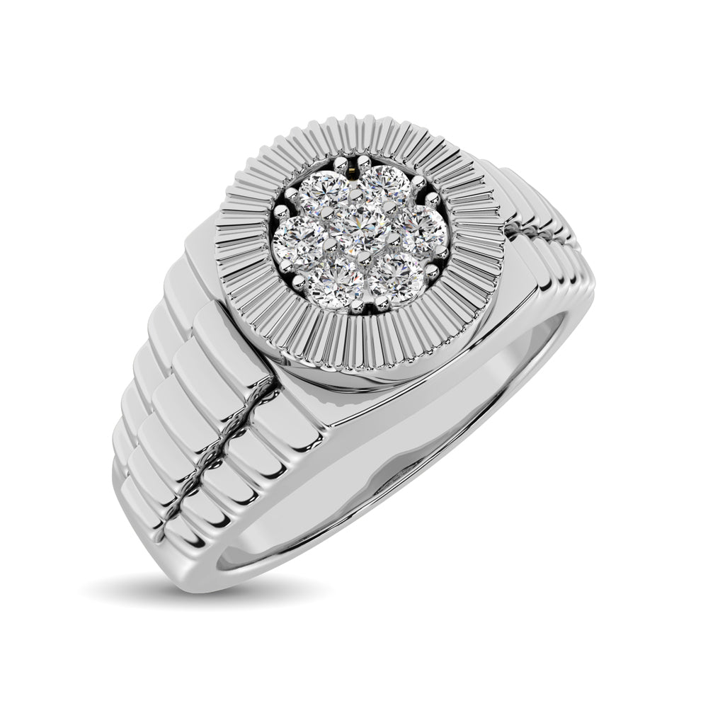 14K White Gold 1 Ct.Tw. Diamond Men�s Ring