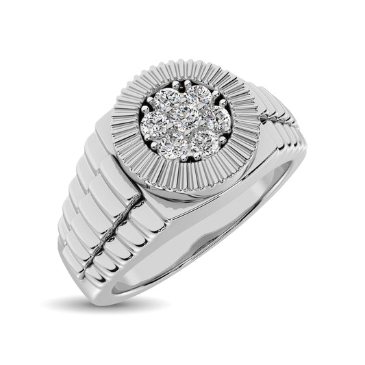 14K White Gold 1 Ct.Tw. Diamond Men�s Ring