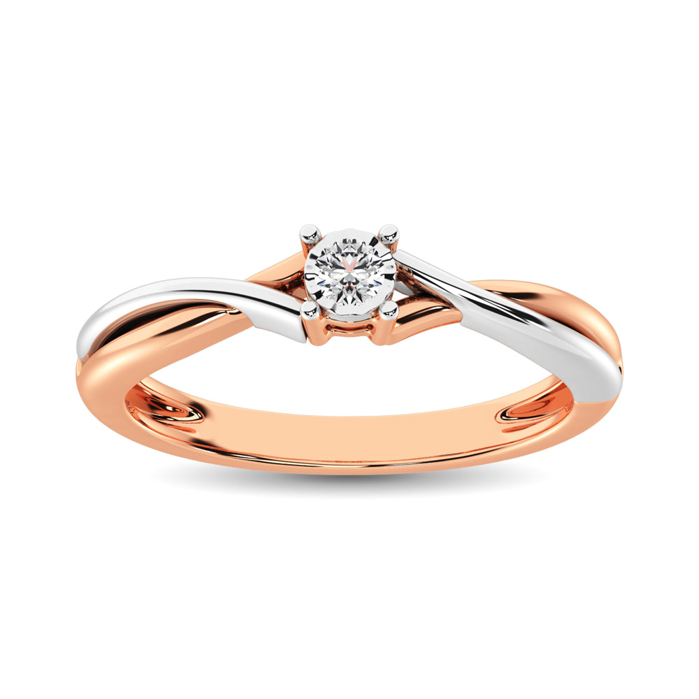 10K Two Tone Gold 1/20 Ct.Tw. Diamond Promise Ring