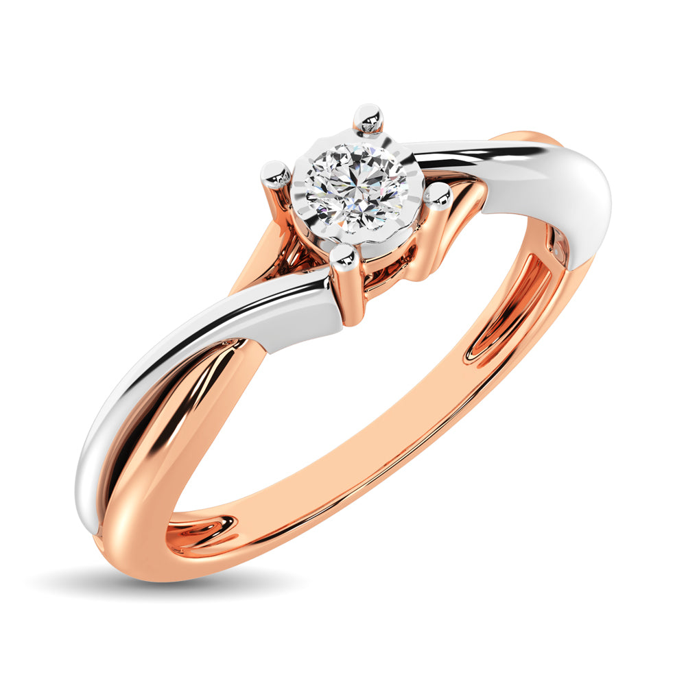 10K Two Tone Gold 1/20 Ct.Tw. Diamond Promise Ring