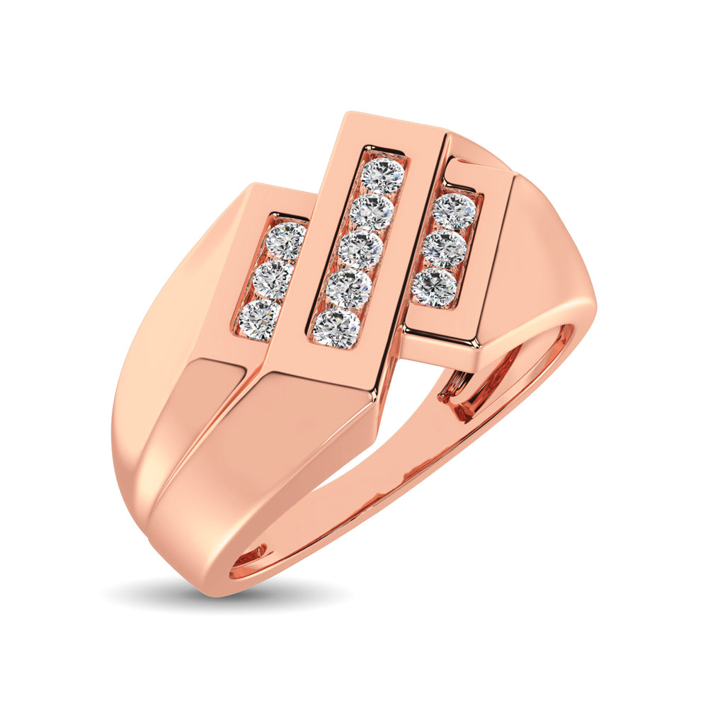 10K Rose Gold 1/4 Ct.Tw. Diamond Men�s Ring