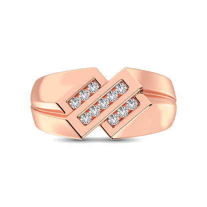 10K Rose Gold 1/4 Ct.Tw. Diamond Men�s Ring
