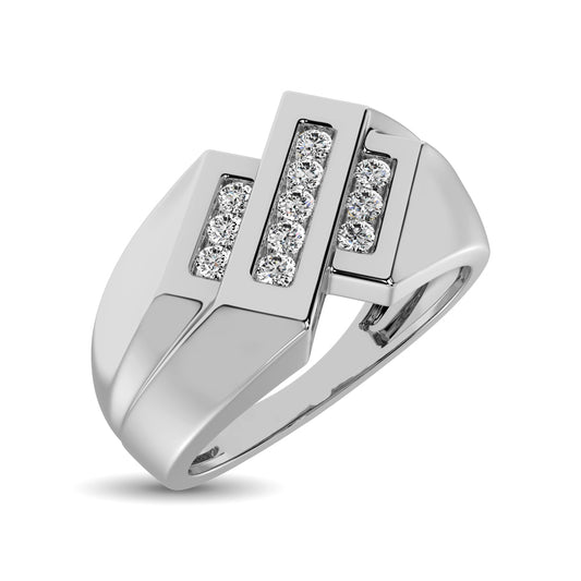 10K White Gold 1/4 Ct.Tw. Diamond Men�s Ring