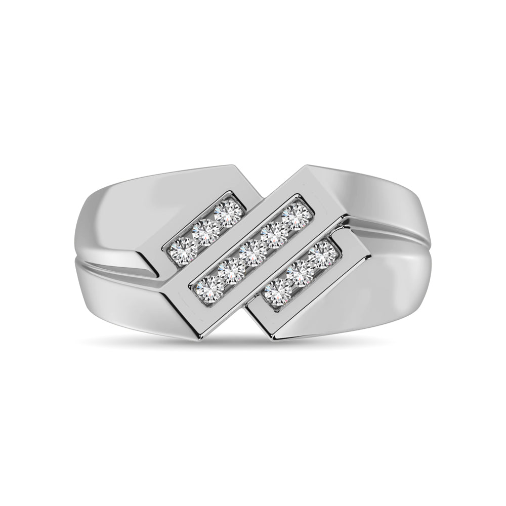 10K White Gold 1/4 Ct.Tw. Diamond Men�s Ring