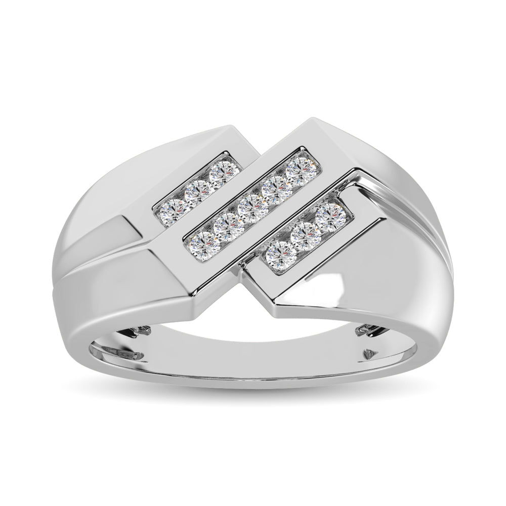 10K White Gold 1/4 Ct.Tw. Diamond Men�s Ring