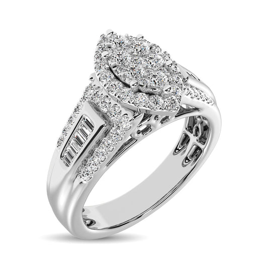 Marquise Shape 1/2 Ct.tw Diamond Engagement Ring