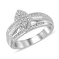 Marquise Shape 1/2 Ct.tw Diamond Engagement Ring in Sterling Silver