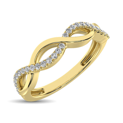10K Yellow Gold 1/10 Ct.tw Diamond Promise Ring