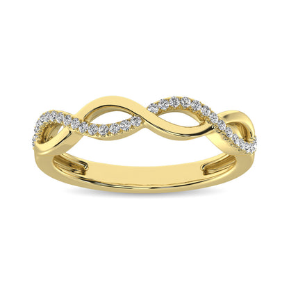 10K Yellow Gold 1/10 Ct.tw Diamond Promise Ring