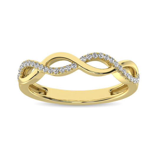 10K Yellow Gold 1/10 Ct.tw Diamond Promise Ring