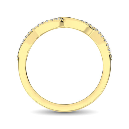 10K Yellow Gold 1/10 Ct.tw Diamond Promise Ring