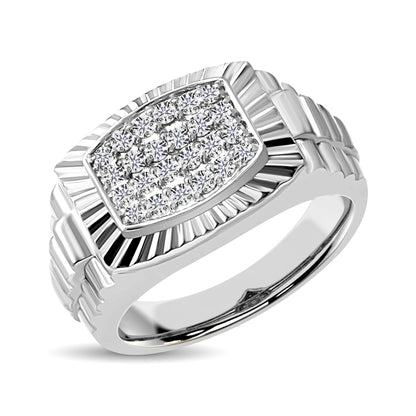 10K White Gold 1/2 Ct.Tw. Diamond Men�s Fashion Ring