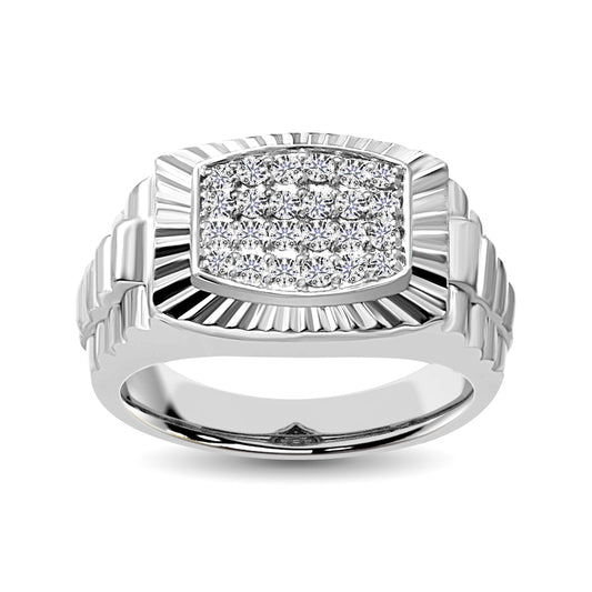 10K White Gold 1/2 Ct.Tw. Diamond Men�s Fashion Ring