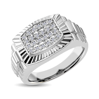 10K White Gold 1/2 Ct.Tw. Diamond Men�s Fashion Ring