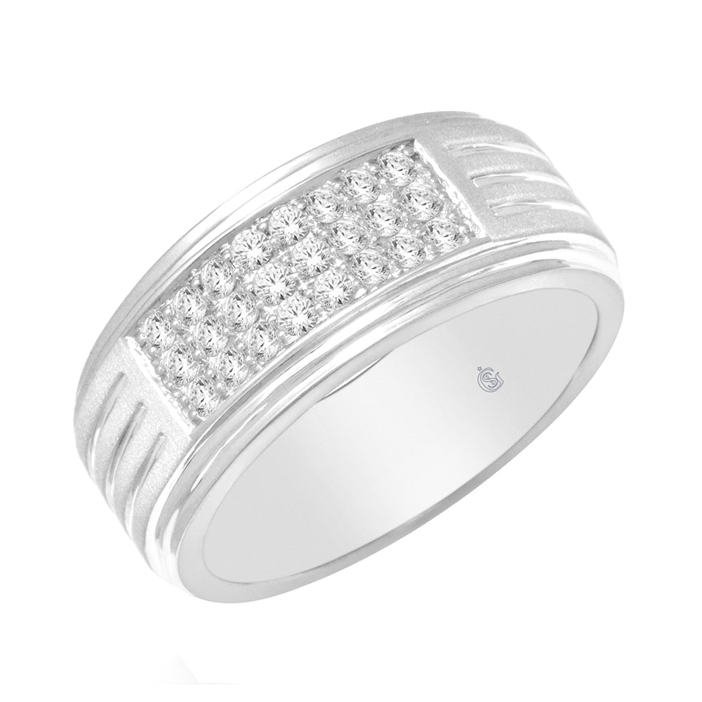 10K White Gold 1/2 Ct.Tw. Diamond Men�s Ring