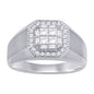 14K White Gold 3/4 Ct.Tw. Diamond Men�s Ring