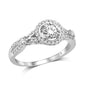 14K White Gold 3/4 Ct.Tw Halo Engagement Ring