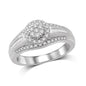 Flower Composite 1/2 Ct.tw Diamond Engagement Ring