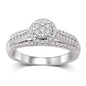 Flower Composite 1/2 Ct.tw Diamond Engagement Ring