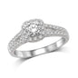 14K White Gold 1 Ct.Tw. Diamond Halo Engagement Ring