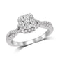 Lovecuts 14K White Gold 5/8 Ct.Tw. Diamond Engagement Ring