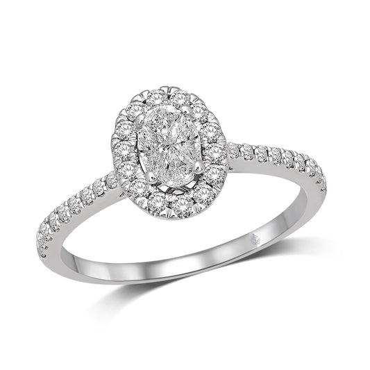 Lovecuts 14K White Gold 5/8 Ct.Tw. Diamond Engagement Ring