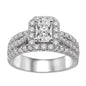 Lovecuts 14K White Gold 1 1/2 Ct.Tw. Diamond Engagement Ring