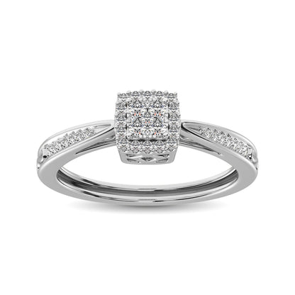 10K White Gold 1/5 Ct.Tw. Diamond Promise Ring