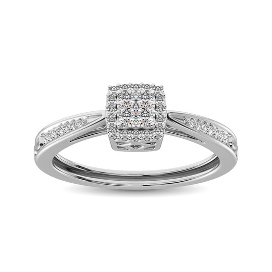 10K White Gold 1/5 Ct.Tw. Diamond Promise Ring