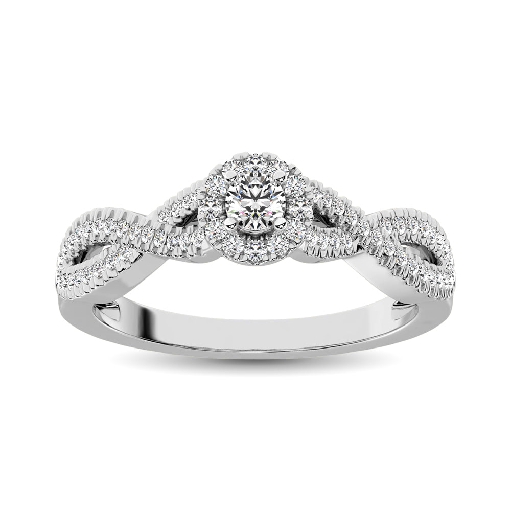 10K White Gold 1/4 Ct.Tw. Diamond Promise Ring