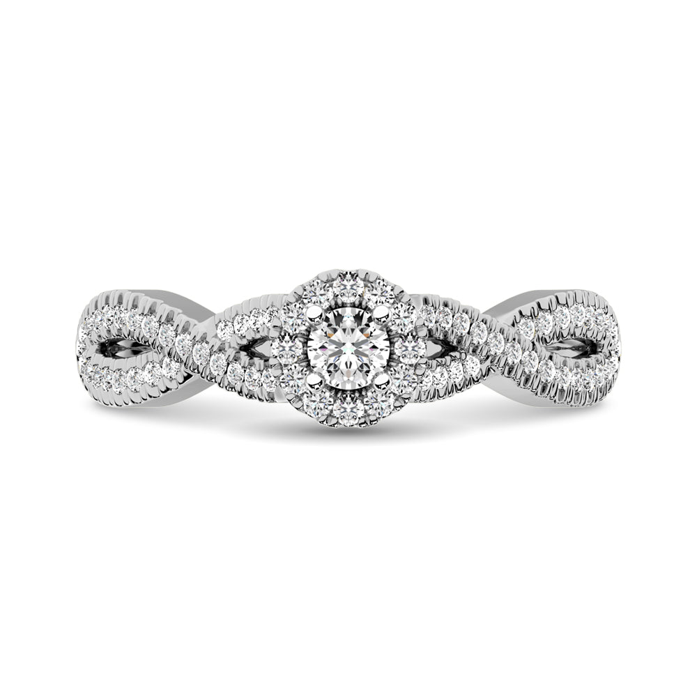 10K White Gold 1/4 Ct.Tw. Diamond Promise Ring