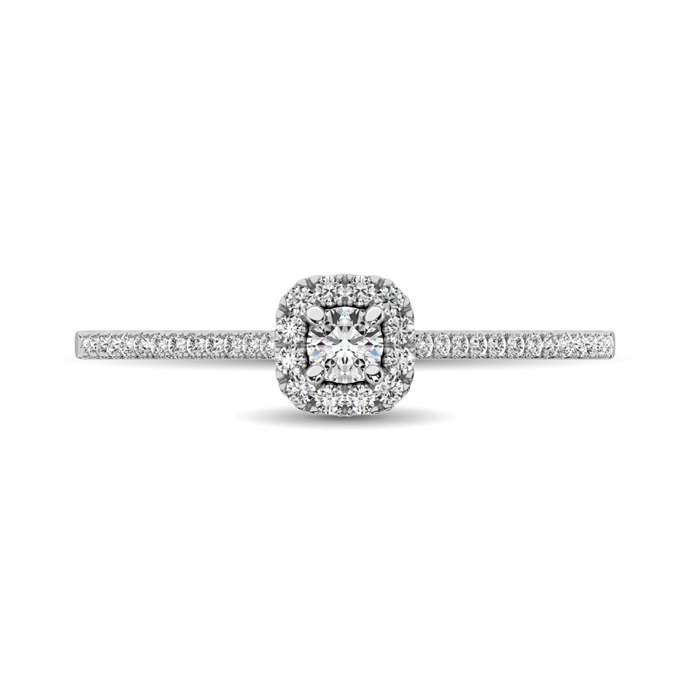 10K White Gold 1/4 Ct.Tw. Diamond  Promise Ring