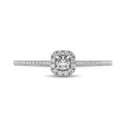 10K White Gold 1/4 Ct.Tw. Diamond  Promise Ring