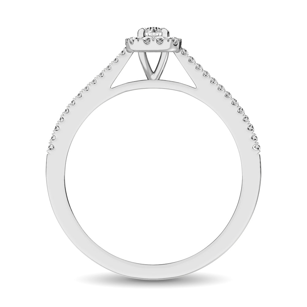 10K White Gold 1/4 Ct.Tw. Diamond  Promise Ring