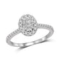 Lovecuts 14K White Gold 1/2 Ct.Tw. Diamond Engagement Ring