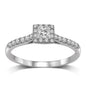 14K White Gold 1/2 Ct.Tw. Diamond Halo Engagement Ring