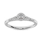 10K White Gold 1/4 Ct.tw Diamond Engagement Ring