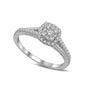 14K White Gold 1/3 Ct.Tw. Diamond Engagement Ring
