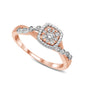 14K Two Tone Gold 1/4 Ct.Tw. Diamond Engagement Ring