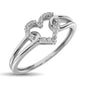 10K White Gold 1/20 Ct.tw Diamond Heart Ring