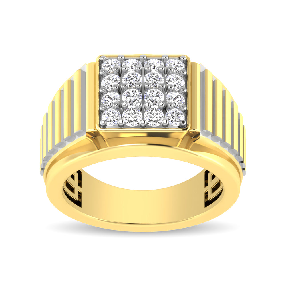10K Yellow Gold 1 Ct.Tw. Diamond Men�s Fashion Ring