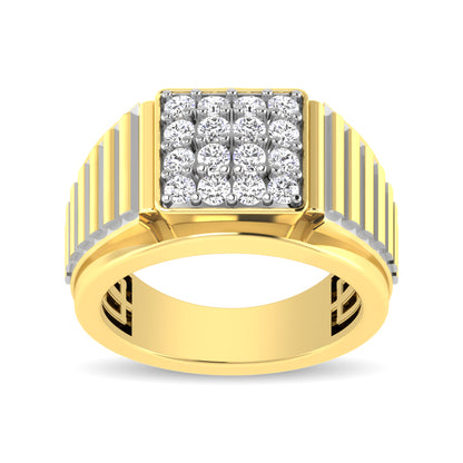 10K Yellow Gold 1 Ct.Tw. Diamond Men�s Fashion Ring