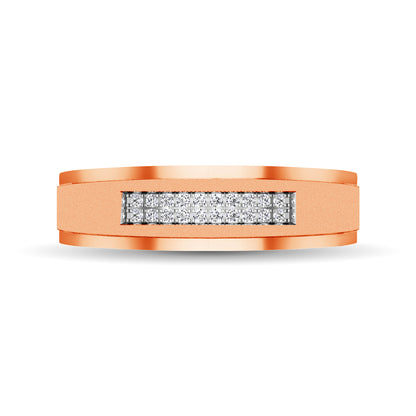 10K Rose Gold Diamond 1/10 Ct.tw Men�s Ring