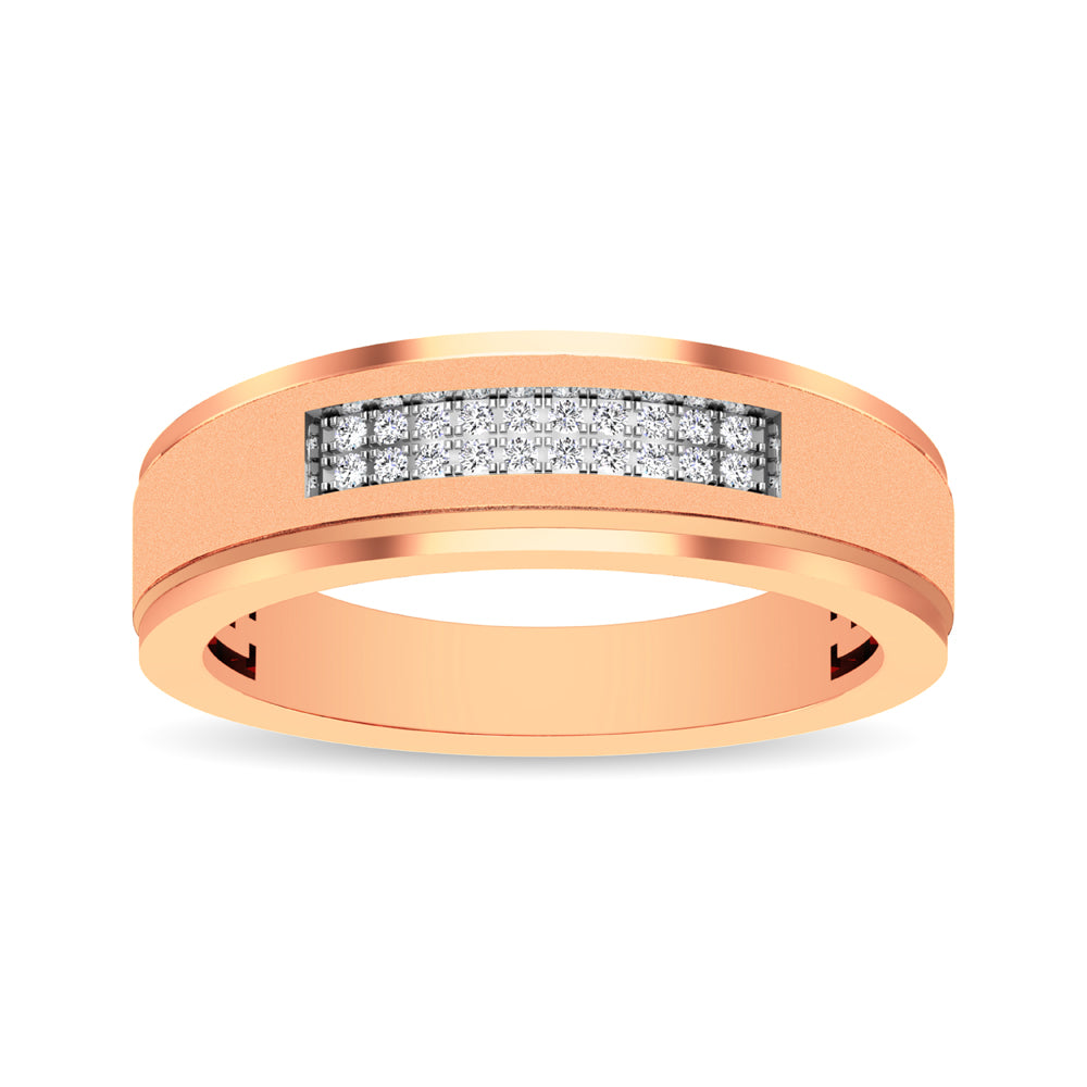 10K Rose Gold Diamond 1/10 Ct.tw Men�s Ring