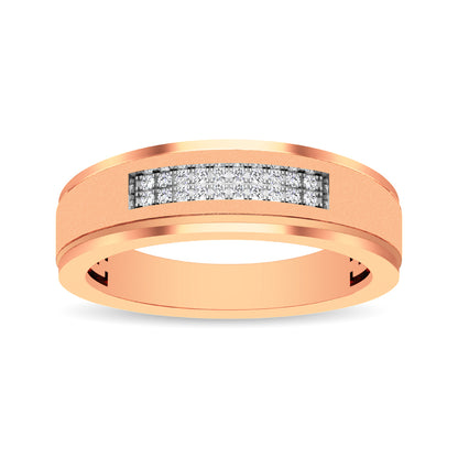 10K Rose Gold Diamond 1/10 Ct.tw Men�s Ring