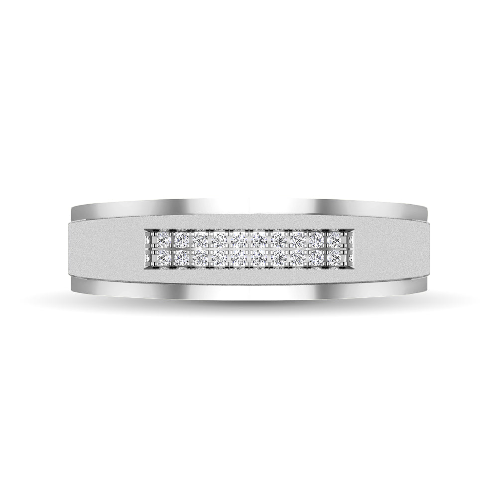 10K White Gold Diamond 1/10 Ct.tw Men�s Ring