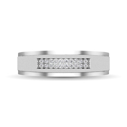 10K White Gold Diamond 1/10 Ct.tw Men�s Ring